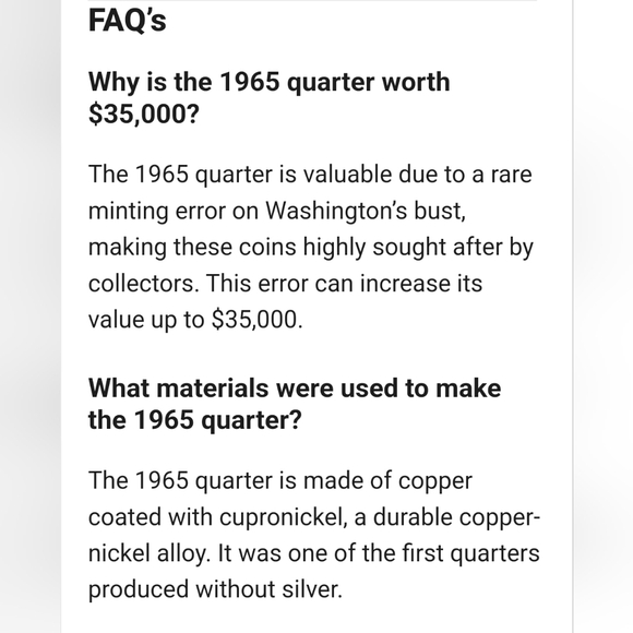 1965 George Washington Clad RARE Quarter - Picture 11 of 12